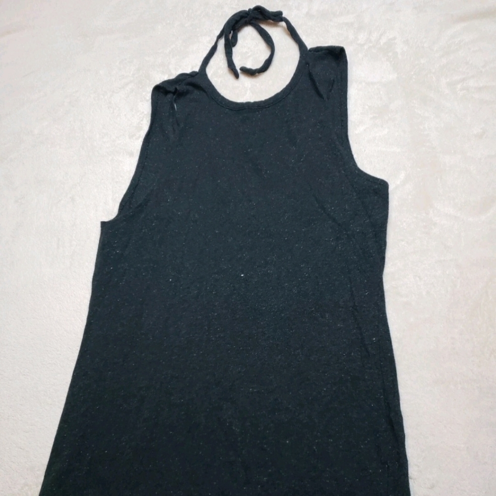 Vans Black Womens Size Medium Halter Tie Tank Top Workout Gym Exercise Running